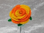Crochet Rose - Orange/Gold